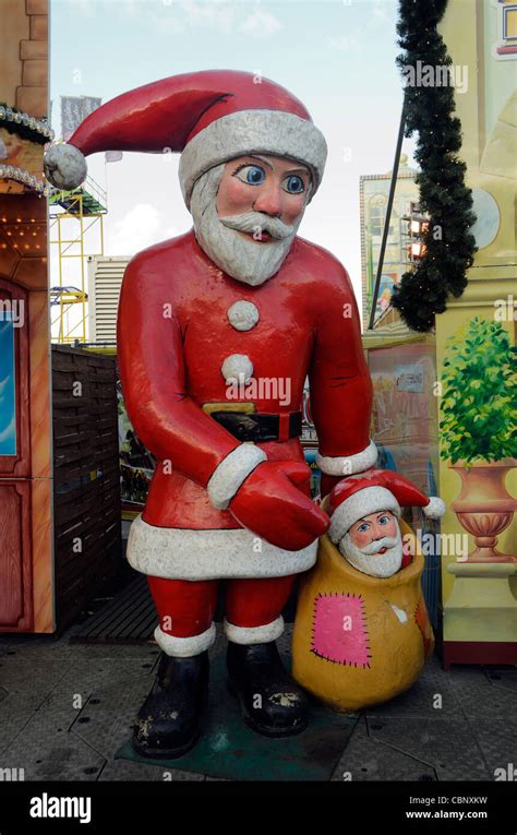 Father Christmas Figure At Winter Wonderland In Hyde Park London