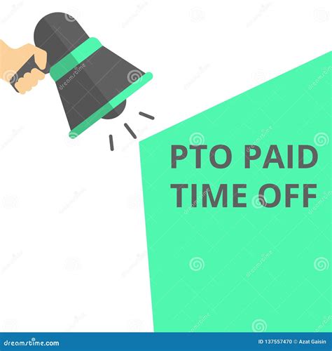 Text Sign Showing Pto Paid Time Off Stock Illustration Illustration
