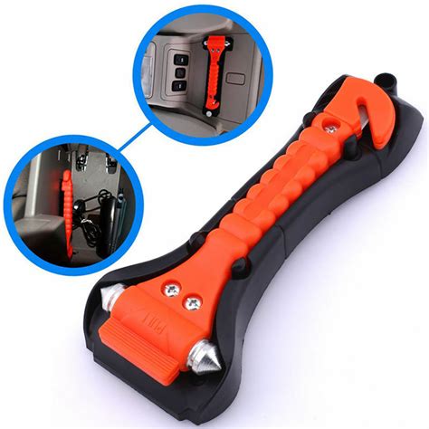 10xuniversal Emergency Hammer Window Punch And Seat Belt Cutter Tool Life