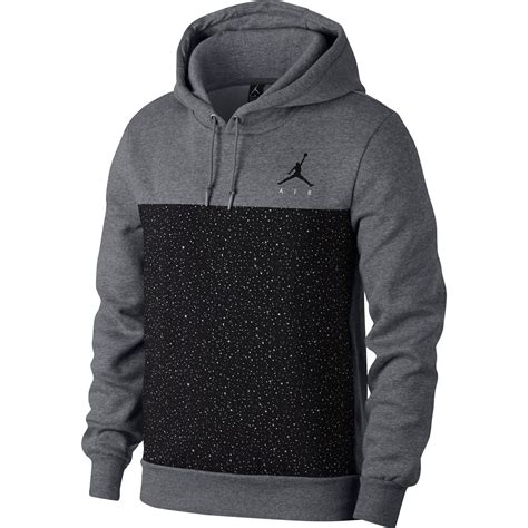 jordan air jordan flight fleece men s sportswear pullover hoodie grey black 884042 091