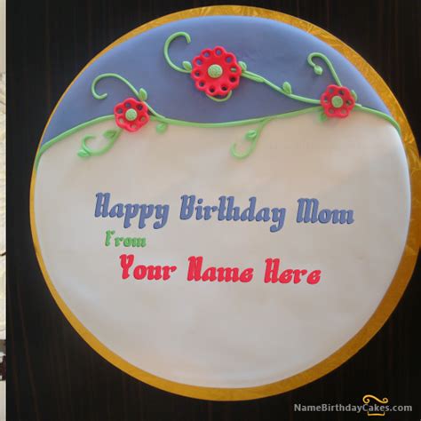 Check spelling or type a new query. Write name on Fondant Birthday Cake For Mother - Happy ...
