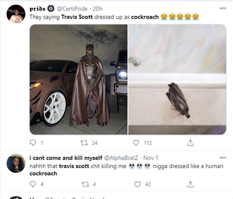 Travis scott deactivated his instagram after receiving negative backlash over his batman costume. Travis Scott deactivates his Instagram after fans compared him to a "cockroach" over his Batman ...
