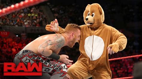 Heath Slater And Rhyno Vs The Miz And A Bear Raw June 12 2017 Youtube
