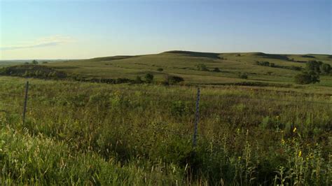 Kansas Prairie Sunrise In The Flint Hills Over An Interstate Highway