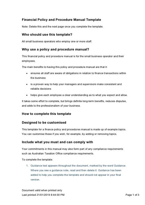 50 Free Policy And Procedure Templates (& Manuals) ᐅ TemplateLab