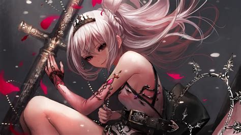 Anime Girl Warrior Sword Fantasy 4k 289 Wallpaper