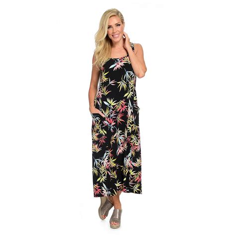 (ShopHQ) Kim & Co. Brazil Jersey Knit Sleeveless 2-Pocket Hi-Lo Maxi