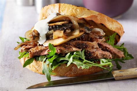 Learn how to make healthy homemade mushroom burger at home! Steak, Mushroom & Onion Burgers | Recipe | Stuffed ...