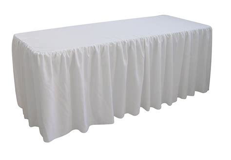 6 Foot Gathered White Table Cloth Trestle Cover Home And Lifestyle
