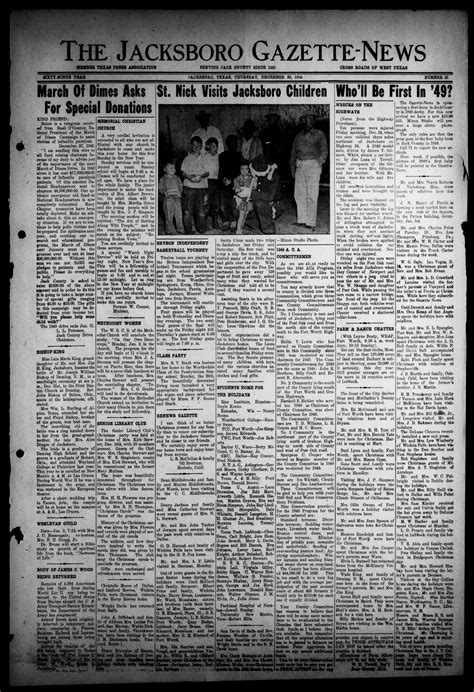 The Jacksboro Gazette-News (Jacksboro, Tex.), Vol. 69, No. 31, Ed. 1