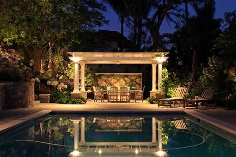 Backyard Pool At Night Inspirations Dhomish