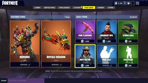 Fortnite New Daily Item Shop Today Featured And Daily Skins And Items Fortnite 24042018