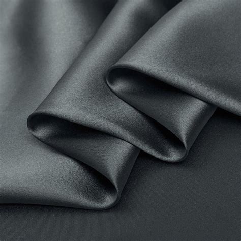 Cool Gray Charmeuse Fabric Pure Silk Fabrics For Fashion