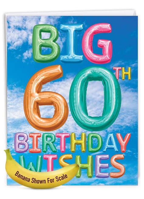 Inflated Messages 60 Milestone Birthday Giant Card