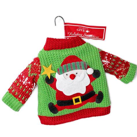 Santa Ugly Christmas Sweater Ornament The Ugly Sweater Shop