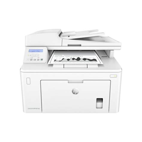The hp laserjet pro mfp m227sdn printer model has a width of 15.9 inches and a depth of 16 inches. HP LaserJet Pro MFP M227sdn, G3Q74A
