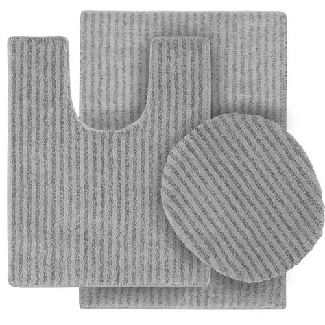 Peruse bath rugs & bath rug sets from bed bath & beyond to complete your bath linen collection. Garland Rug Sheridan Platinum Gray 21 in. x 34 in. Washable Bathroom 3-Piece Rug Set-SHE-3PC-07 ...