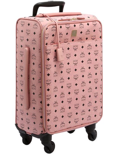 Mcm Small Carry On Suitcase In Pink Lyst