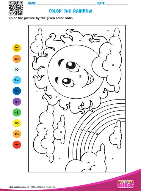 Color The Rainbow Math Coloring Kindergarten Coloring Pages Kids