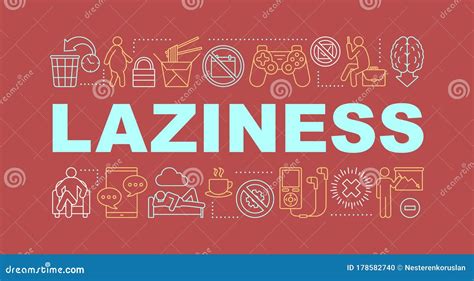 Laziness Word Concepts Banner Stock Vector Illustration Of Leisure