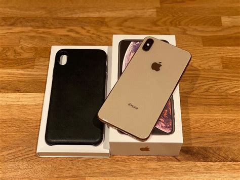 Apple Iphone Xs Max 256gb Rose Gold Genuine Apple Leather Case