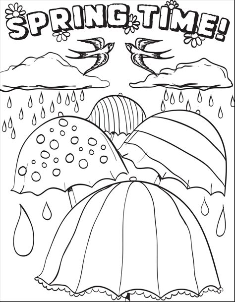 Printable Spring Time Coloring Page For Kids Supplyme
