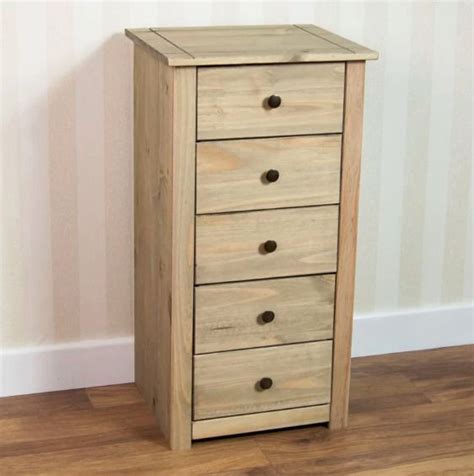 Tall Chest Of Drawers Bedroom Narrow Slim Cabinet Tallboy Cupboard