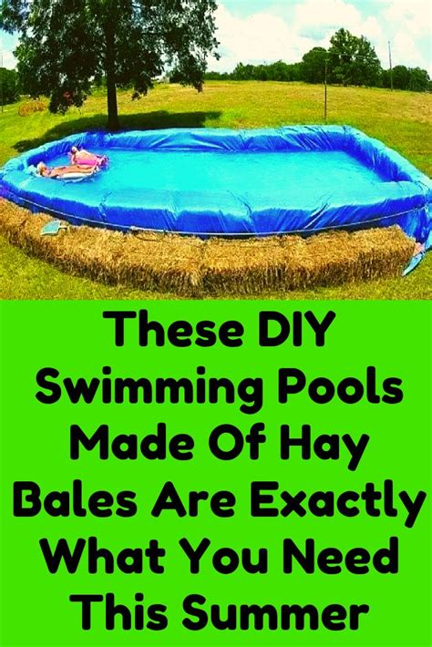 These DIY Swimming Pools Made Of Hay Bales Are Exactly What You Need