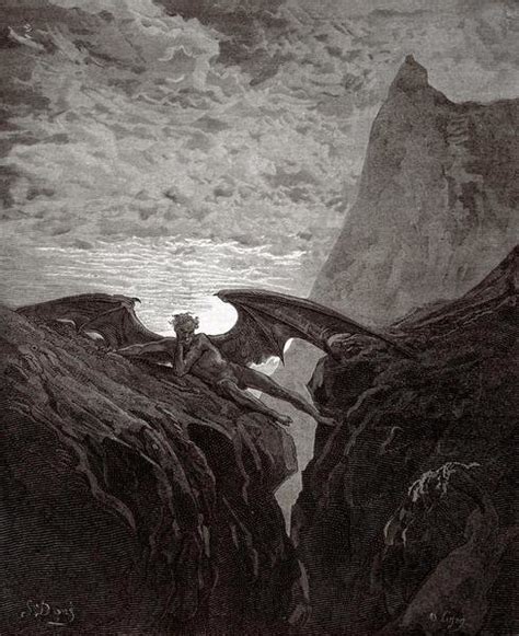 Gustave Doré Satan Resting On The Mountain From Miltons Paradise