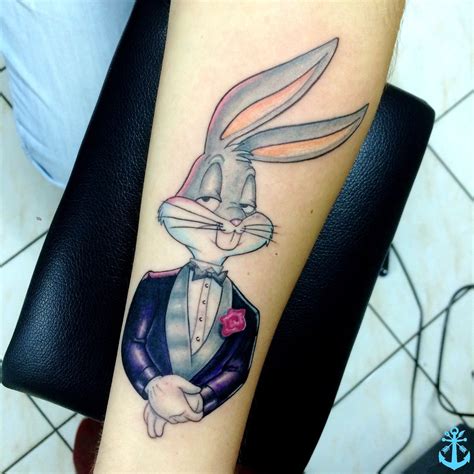 Bugs Bunny Tattoo Rabbit Tattoo Full Color Tattoo Looney Tunes