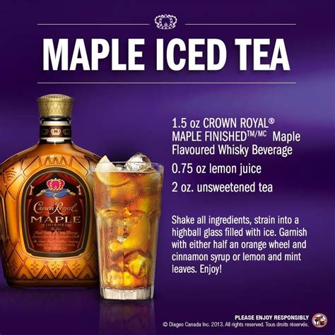 With that in mind i've decided to make it fun and frosty by adding. Crown Royal Maple Rye Iced Tea | Dee-lish! | Pinterest ...