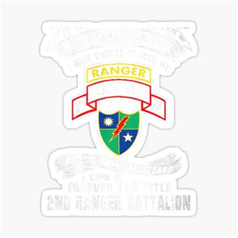 2nd Ranger Battalion Sticker For Sale By Raymondshop Redbubble