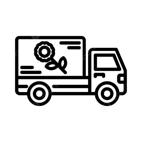 Delivery Truck Line Icon Vector Delivery Fast Logistics Png And