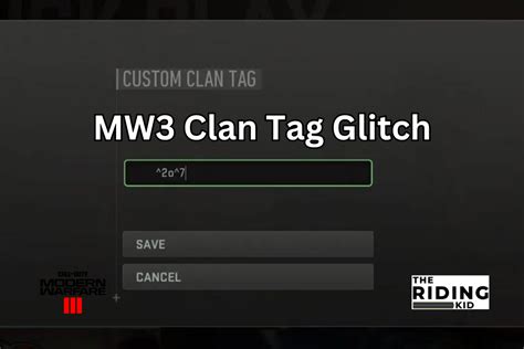 Mw3 Clan Tag Glitch How To Do It The Riding Kid