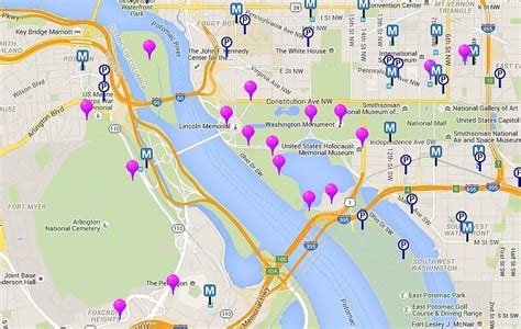 Hier Finden Sie Eine Karte Der Denkmäler Und Bauten In Washington Dc