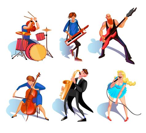 Musicians Cartoon Set 477084 Vector Art At Vecteezy