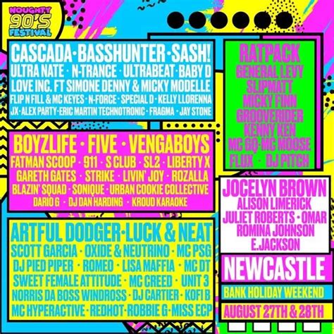 Noughty 90s Festival Confirms Newcastle Return With Huge Line Up