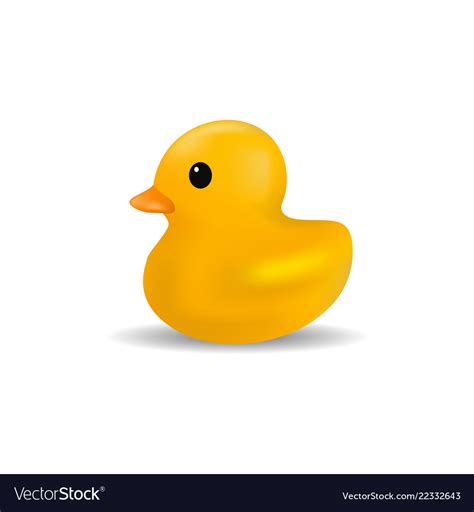 Yellow Rubber Duck Cartoon Royalty Free Vector Image