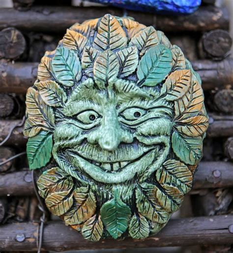 Bryn Green Man Sculpture Spirit Of The Green Man