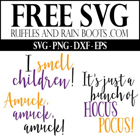 Free Hocus Pocus SVG Files (All Formats Included)!
