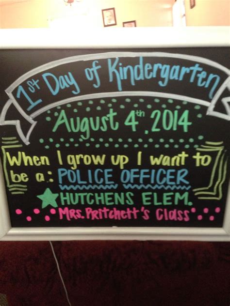 1st Day Of Kindergarten Diy Chalkboard Kindergarten Diy Diy