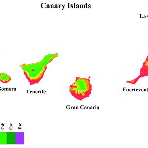 Köppen Geiger Climate Classification Of The Canary Islands Modified