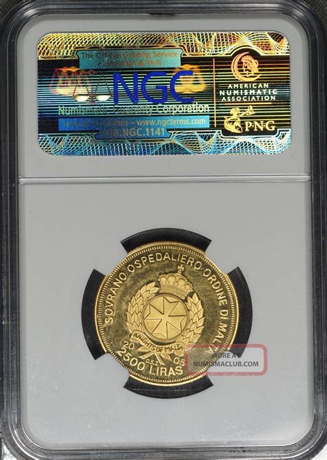 2005 Order Of Malta Gold 2500 Lira Pope John Paul Ii Ngc Pf66 Ultra Cameo