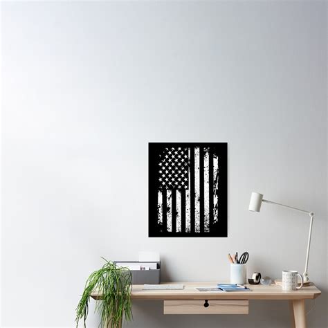 Distressed American Flag 4th July Memorial Day Black Shirt