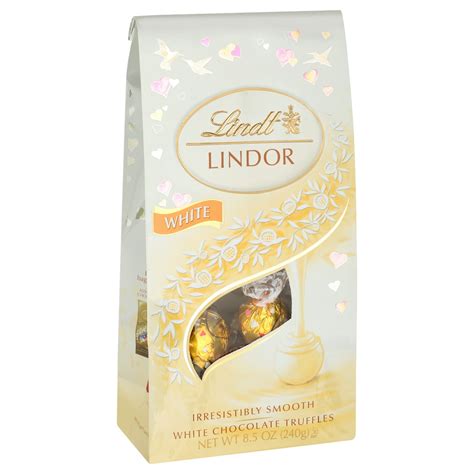 Lindt Lindor Valentines White Chocolate Truffles 85 Oz Bag Walmart
