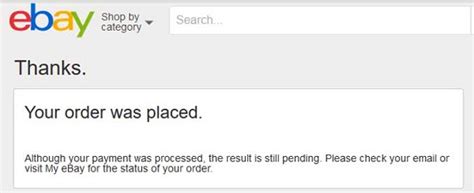 That question and action happened 18 years. eBay: We took your money but your order is pending / Chris ...