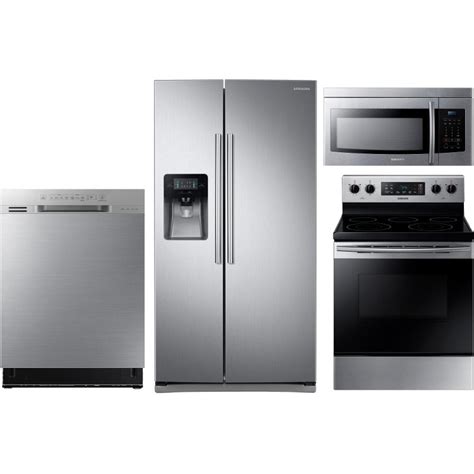 Shop wayfair for the best kitchen appliance bundles. Samsung 4 Piece Kitchen Appliance Package with Electric ...