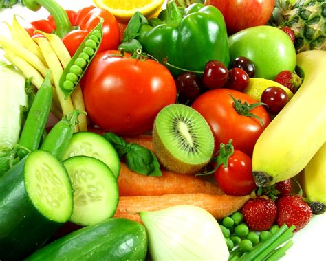 Variety Of Fresh Fruit And Vegetables Variety Of Fresh Fruit And