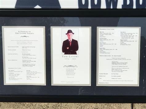 Tom Landry Funeral Memorial Program · The Cowboy House