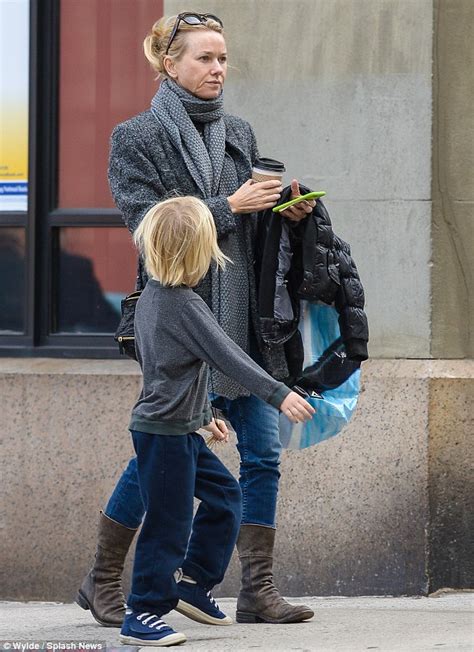 Naomi Watts And Her Son Samuel Wear Colour Co Ordinated Outfits On Nyc